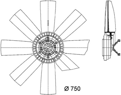 MAHLE CFF 429 000P Fan, engine cooling