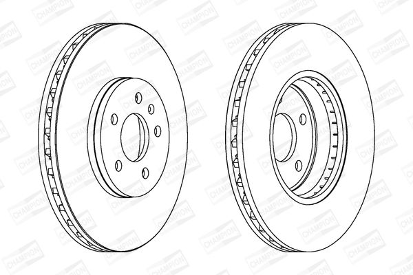 CHAMPION Volkswagen тормозной диск передний 320мм Audi A4 07-,A5.