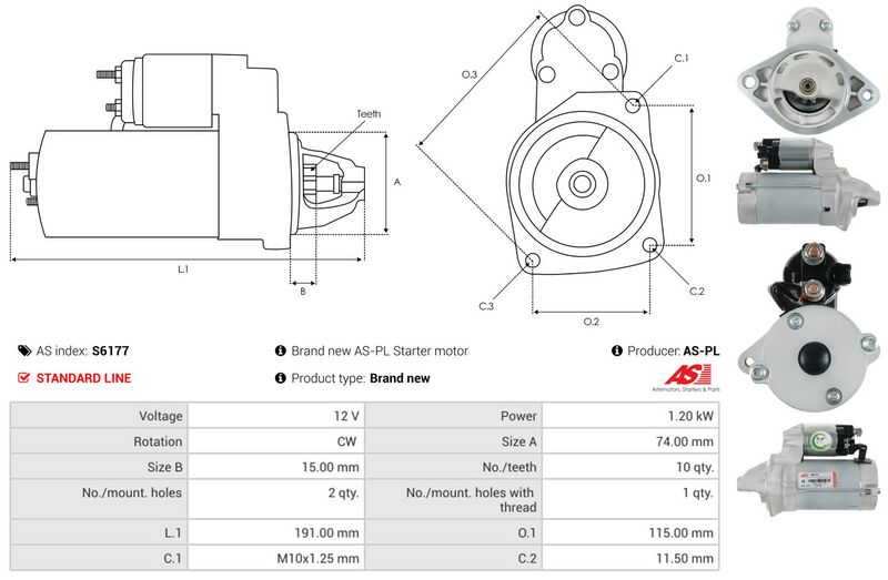 AS-PL S6177 Starter