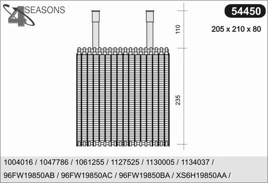 AHE 54450 - Evaporator, Air Conditioning