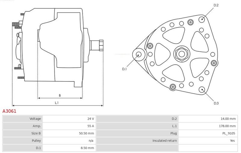 AS-PL A3061 Alternator