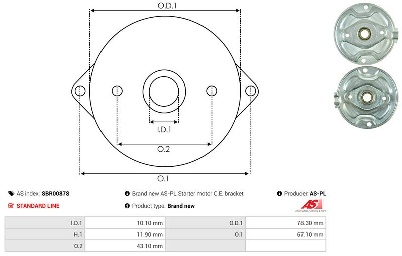 Starterikaas, Karburaator, AS-PL SBR0087S