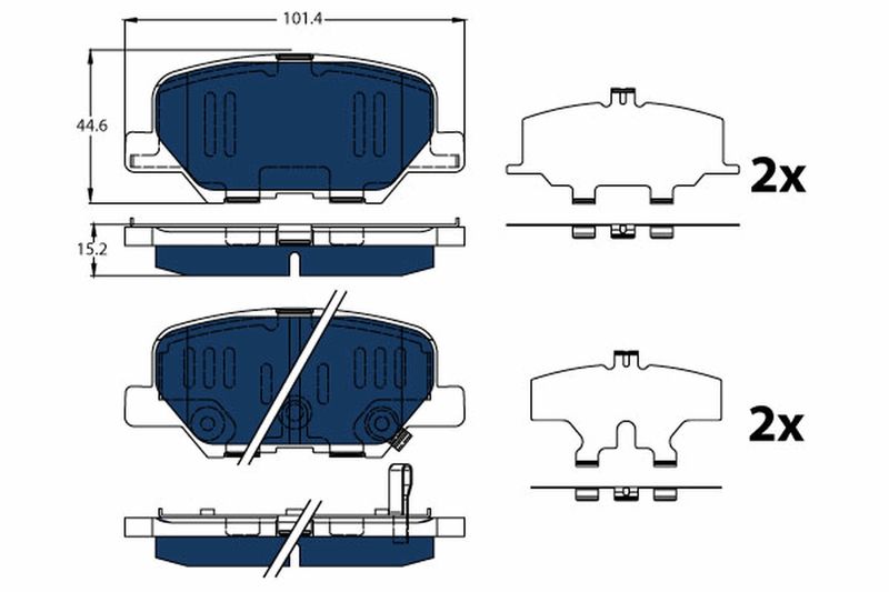 Комплект гальмівних накладок, дискове гальмо, Trw GDB3583BTE