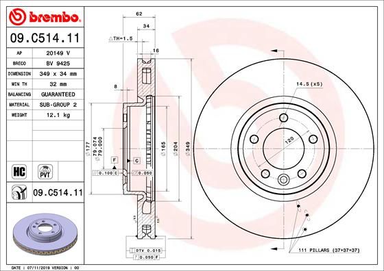 Диск тормозной (передний) BREMBO