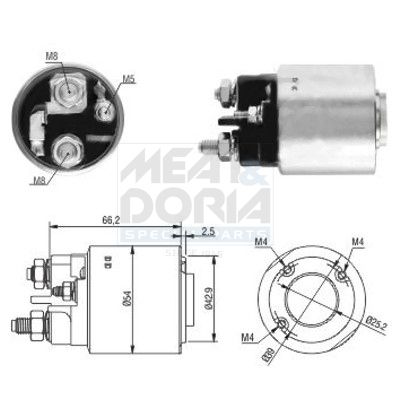 MEAT & DORIA Magneetschakelaar, startmotor 46131