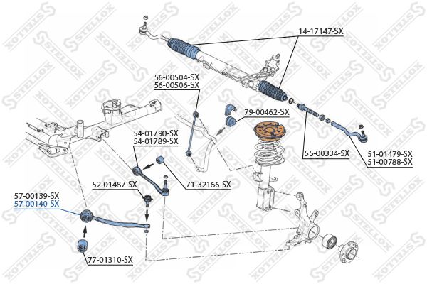 STELLOX 57-00140-SX Control/Trailing Arm, wheel suspension