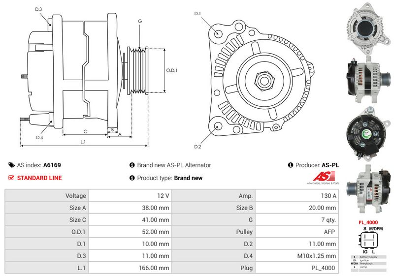 AS-PL A6169 Alternator