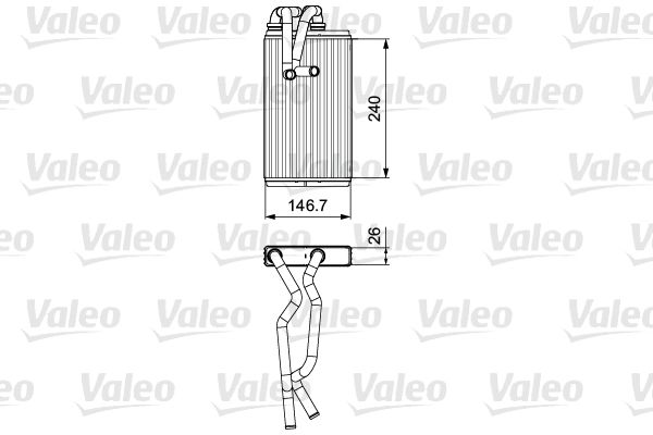 Теплообмінник, система опалення салону, Valeo 811525