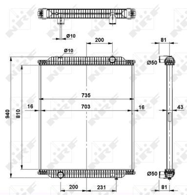 NRF 519563 Radiator, engine cooling