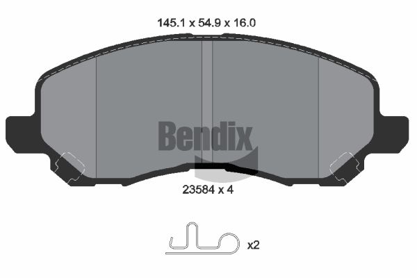 BENDIX Braking fékbetétkészlet, tárcsafék BPD1221