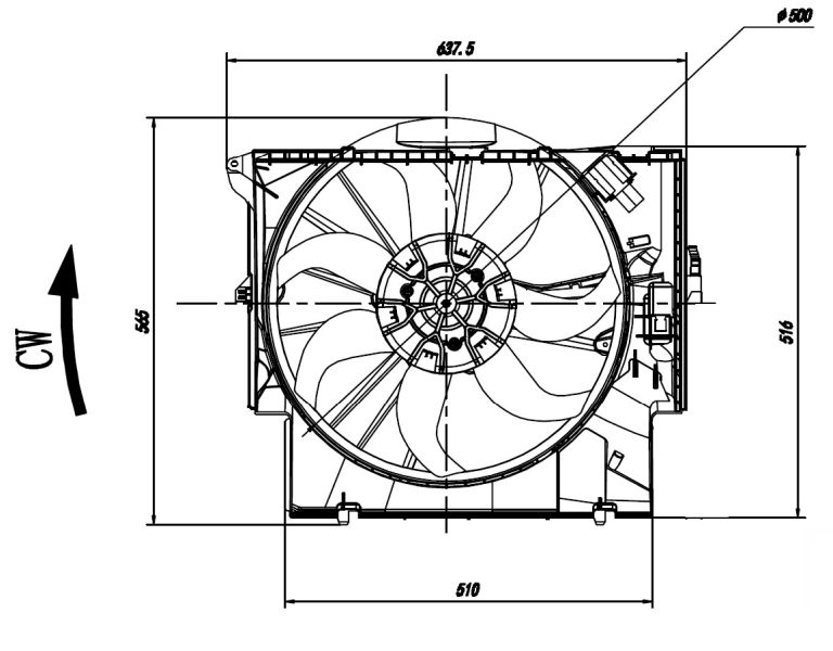 NRF ventilátor, motorhűtés 47923