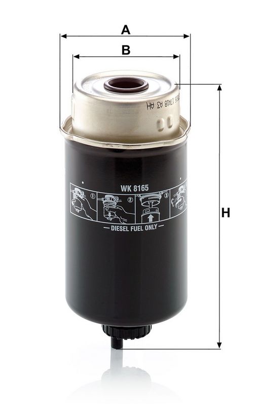 Kütusefilter, MANN-FILTER WK 8165