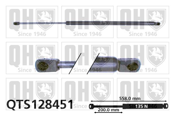 QUINTON HAZELL gázrugó, csomag-/poggyásztér QTS128451