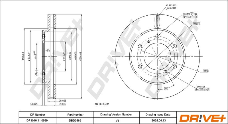 Disc frana DP1010.11.0569 Dr!ve+