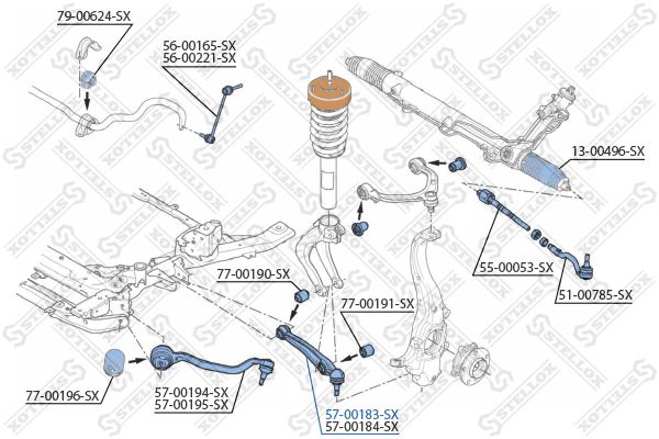 STELLOX 57-00183-SX Control/Trailing Arm, wheel suspension