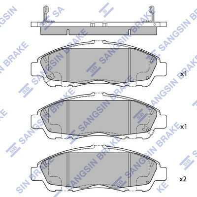 SP4110 - Hi-Q - Brake Pad Set, disc brake | Sangsin Web SP4110 - Hi-Q - Brake Pad Set, disc brake | Sangsin Web