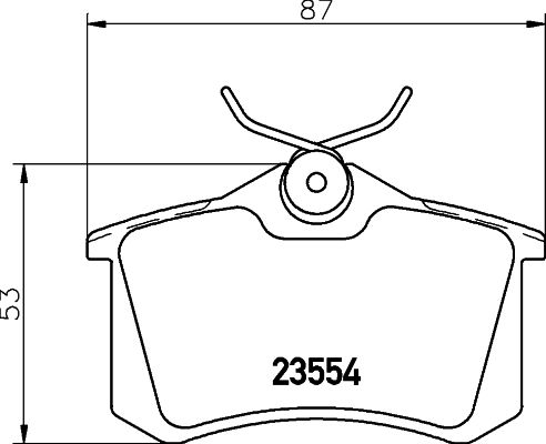 HELLA fékbetétkészlet, tárcsafék 8DB 355 019-911