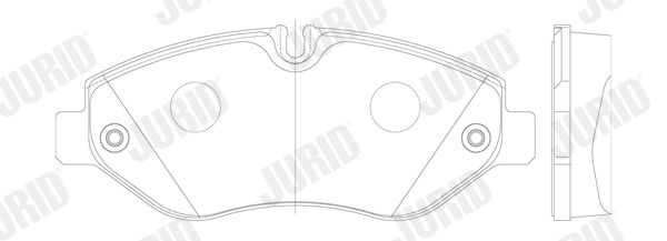Комплект гальмівних накладок, дискове гальмо, Jurid 2922909560