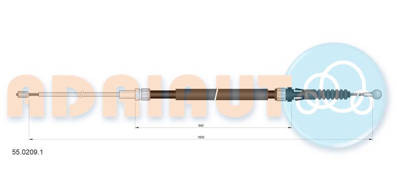 Тросовий привод, стоянкове гальмо, Adriauto 55.0209.1