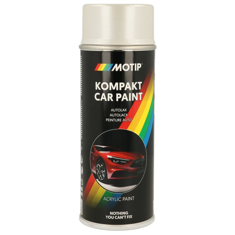 Vopsea auto MOTIP KOMPAKT CAR PAINT alb metalizat 400 ml 55276