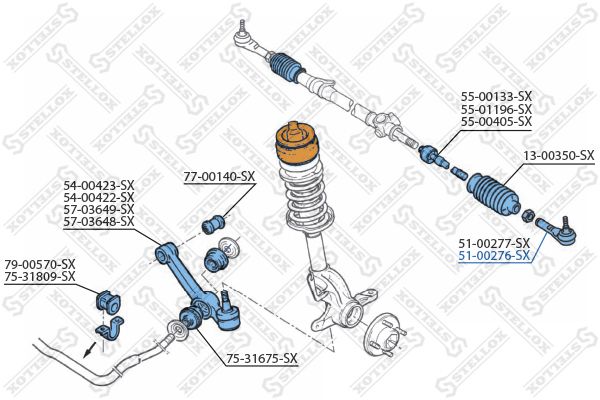 STELLOX 51-00276-SX Tie Rod End