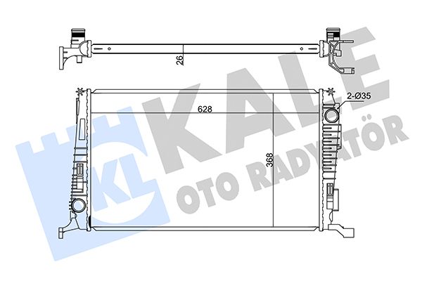 KALE RENAULT радиатор охлаждения Duster 1.5dCi 11-