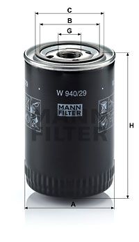 Оливний фільтр, Mann-Filter W940/29