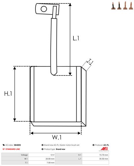 Süsinikuhari, starter, AS-PL SB4005