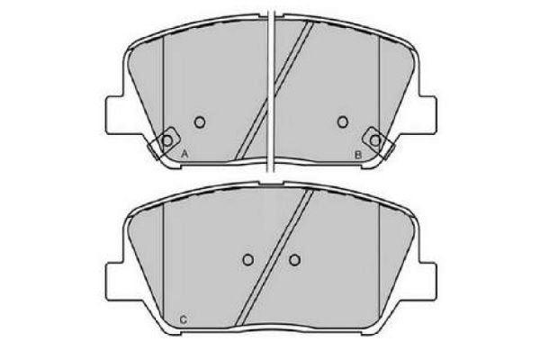 Комплект гальмівних накладок, дискове гальмо, Kavo Parts KBP-3060