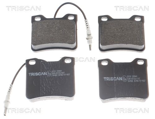 Колодки тормозные дисковые, комплект TRISCAN 811028941 на PEUGEOT 605 седан (6B)