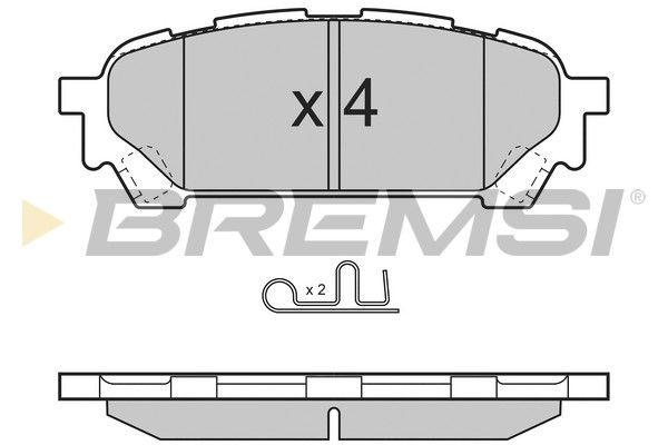 Комплект гальмівних накладок, дискове гальмо, Bremsi BP3270