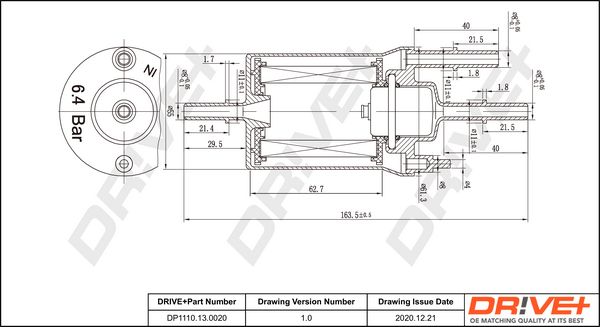 DP1110.13.0020 Drive+ - Фильтр топлива (аналог WF8386) DRIVE+ DP1110130020