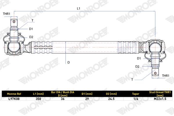 Tyč/vzpěra, stabilizátor L97K08
