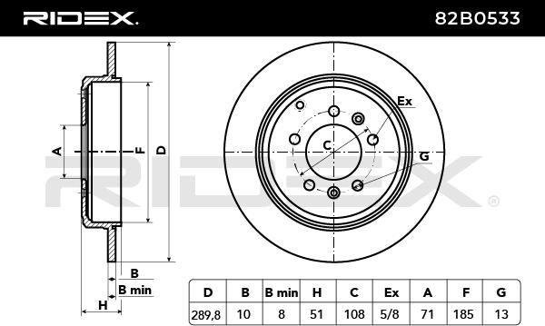 спирачен диск RIDEX