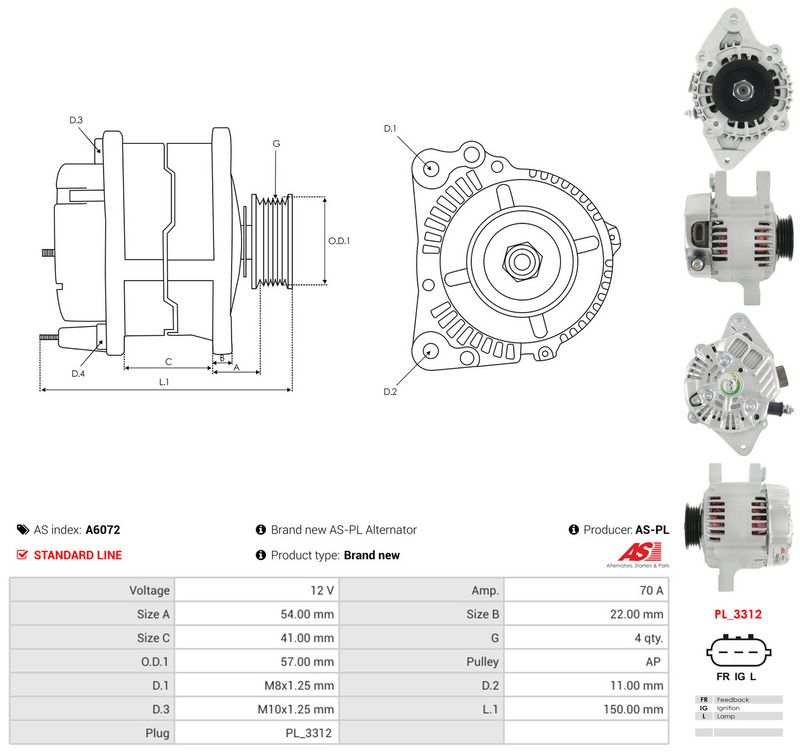 Generaator, AS-PL A6072