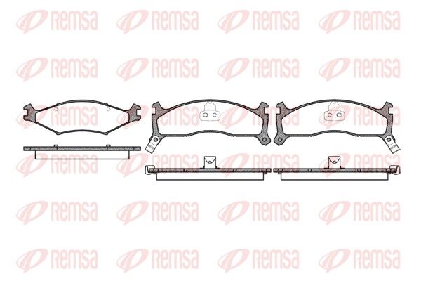 REMSA 0600.02 Комплект гальмівних накладок, дискове гальмо