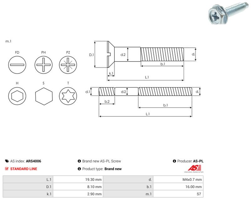 AS-PL ARS4006 Repair Set, alternator
