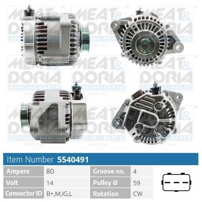 MEAT & DORIA Dynamo / Alternator 5540491