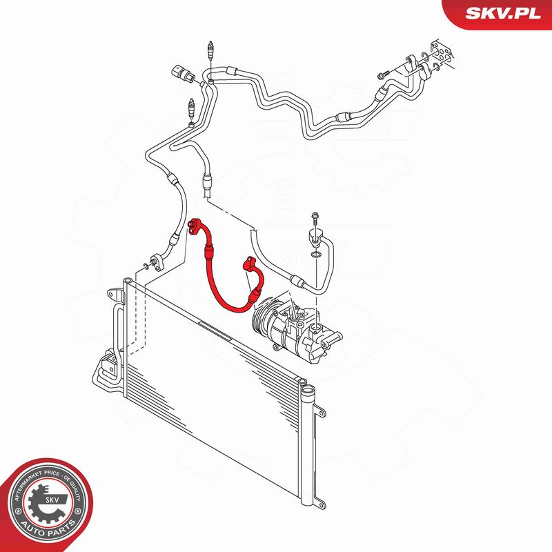 ESEN SKV 43SKV548 High-pressure Line, air conditioning