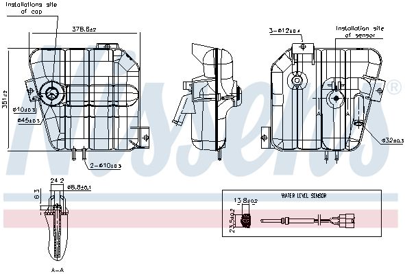 NISSENS 996084 Expansion Tank, coolant