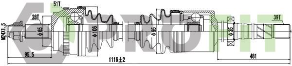Приводний вал, Profit 2730-1067