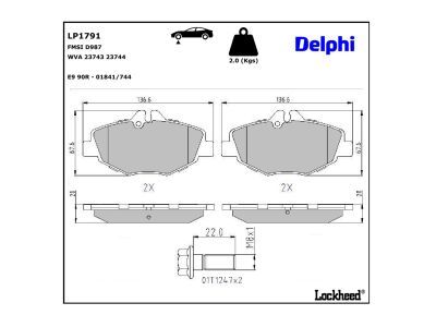 DELPHI LP1791 Brake Pad Set, disc brake