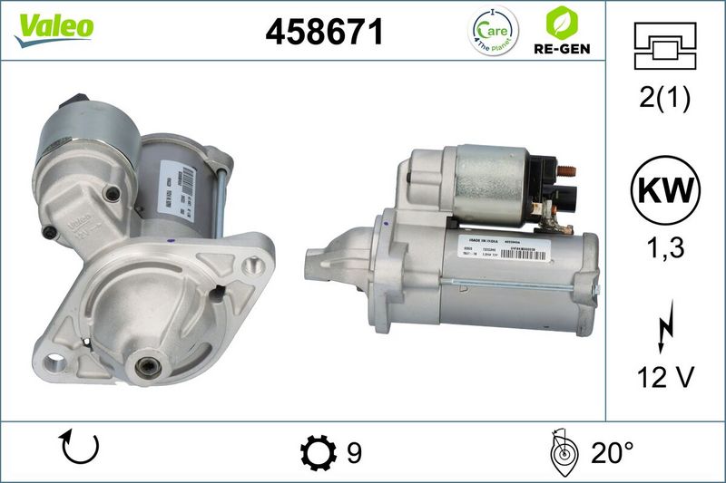 VALEO Startmotor / Starter 458671