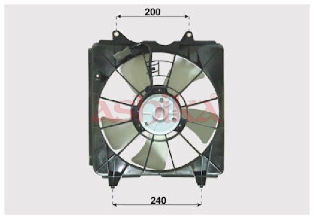 ASHIKA Ventiliatorius, radiatoriaus