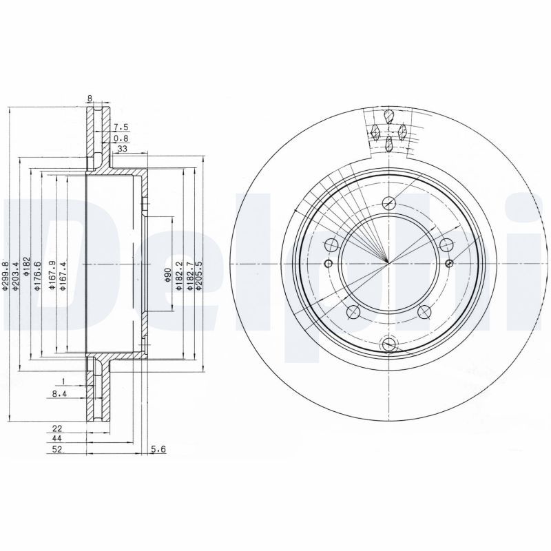 DELPHI féktárcsa BG3811