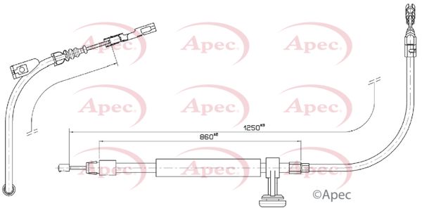 APEC Cable Pull, parking brake CAB1795