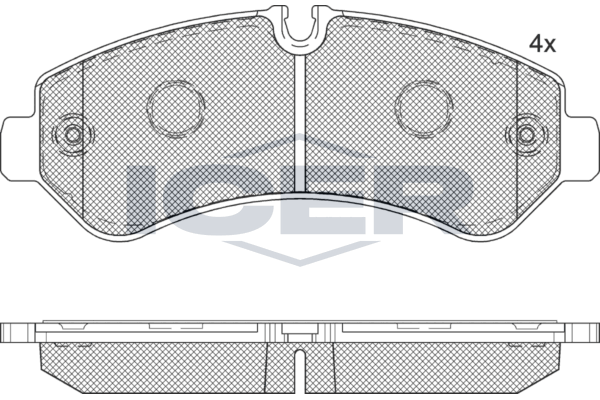 Комплект гальмівних накладок, дискове гальмо, Icer 142362