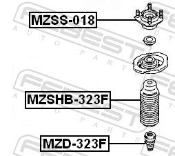 Буфер, підвіска, Febest MZD-323F