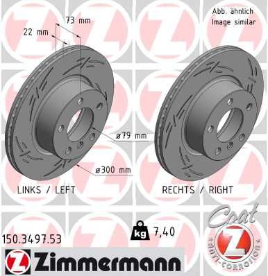 Гальмівний диск, Zimmermann 150.3497.53