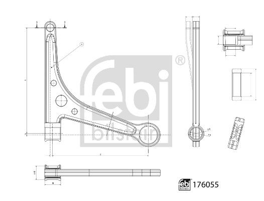 FEBI BILSTEIN 176055 Control/Trailing Arm, wheel suspension